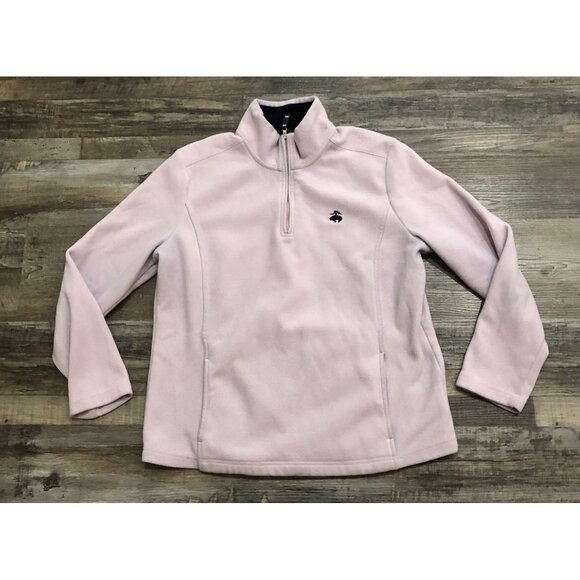 Brooks Brothers 346 Womens Purple 1/4 Zip Fleece Pullover XL Pocketed Jacket - Picture 1 of 5